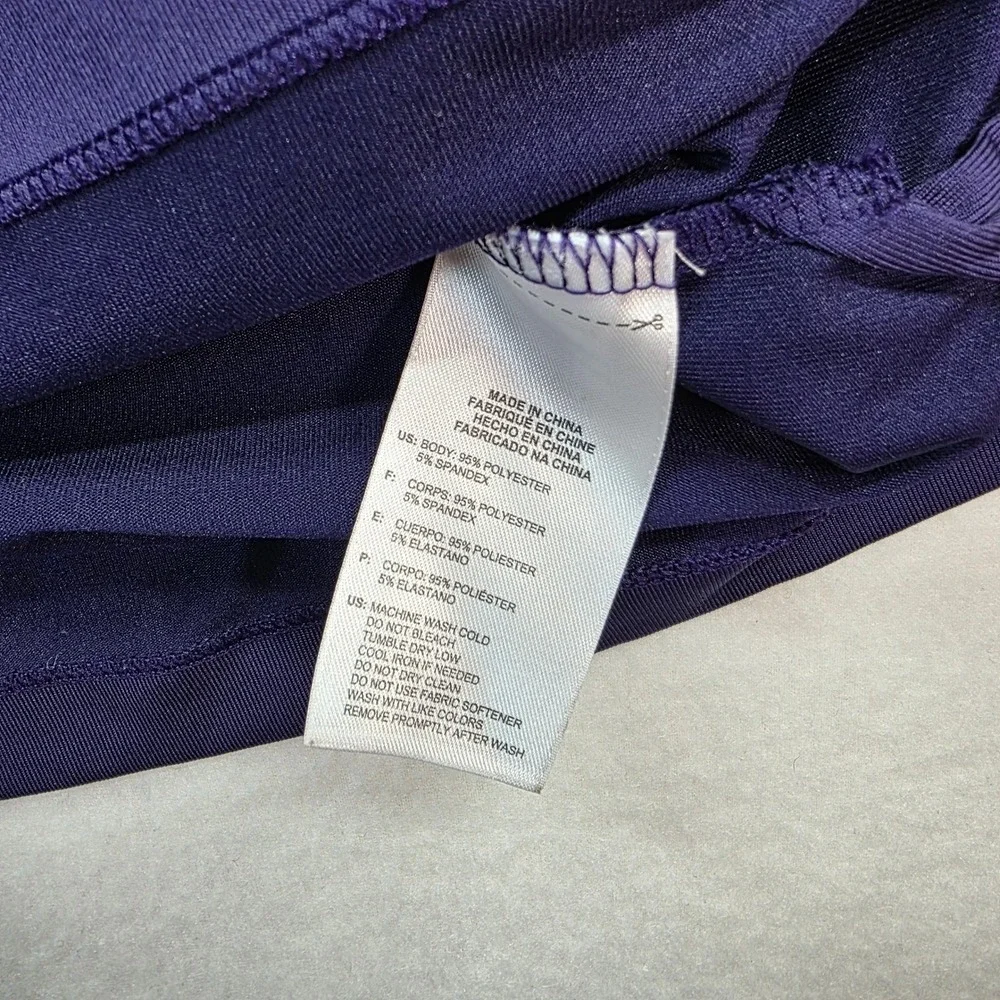 Adidas Men's Golf Puremotion COOLMAX Polo Shirt M Purple Blue Colorblock Stretch